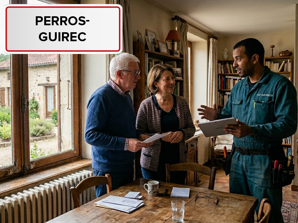Installation de pompe à chaleur à Perros-Guirec (22700) dans les Côtes-d'Armor